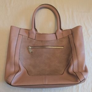 Perlina New York Leather/Suede Shoulder Tote Bag, Blush